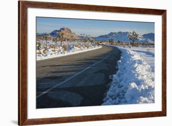 Snow in the high desert, California-Zandria Muench Beraldo-Framed Premium Photographic Print