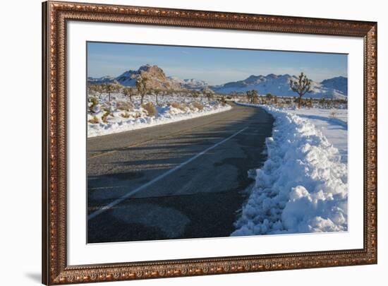 Snow in the high desert, California-Zandria Muench Beraldo-Framed Premium Photographic Print