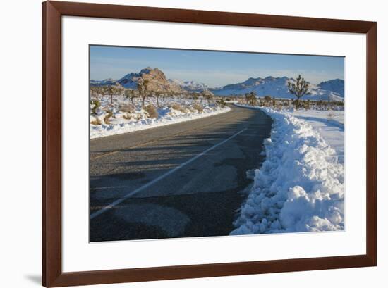 Snow in the high desert, California-Zandria Muench Beraldo-Framed Premium Photographic Print