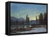 Snow in the Rockies-Albert Bierstadt-Framed Stretched Canvas