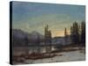 Snow in the Rockies-Albert Bierstadt-Stretched Canvas
