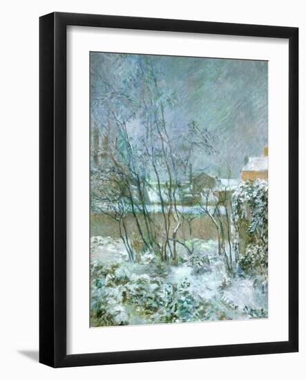 Snow in the Rue Carcel, 1883-Paul Gauguin-Framed Giclee Print