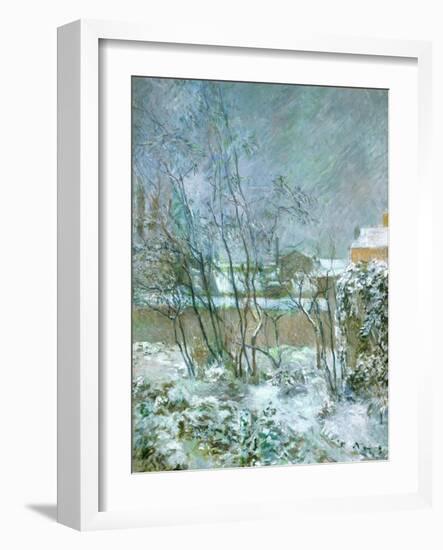 Snow in the Rue Carcel, 1883-Paul Gauguin-Framed Giclee Print