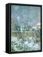 Snow in the Rue Carcel, 1883-Paul Gauguin-Framed Stretched Canvas