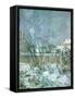 Snow in the Rue Carcel, 1883-Paul Gauguin-Framed Stretched Canvas
