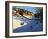 Snow in the Valley, Near Monyash, Derbyshire-Andrew Macara-Framed Giclee Print