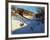 Snow in the Valley, Near Monyash, Derbyshire-Andrew Macara-Framed Giclee Print