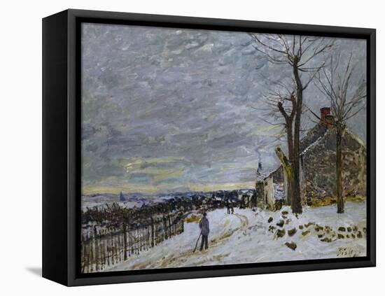 Snow in Veneux-Nadon, Around 1880-Alfred Sisley-Framed Stretched Canvas