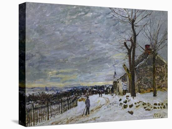 Snow in Veneux-Nadon, Around 1880-Alfred Sisley-Stretched Canvas