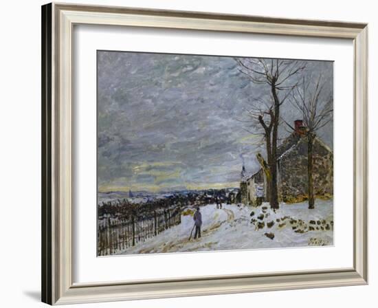 Snow in Veneux-Nadon, Around 1880-Alfred Sisley-Framed Giclee Print