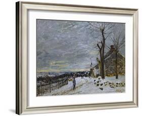 Snow in Veneux-Nadon, Around 1880-Alfred Sisley-Framed Giclee Print