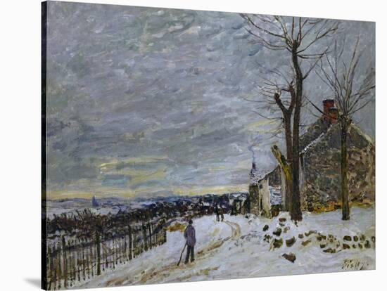 Snow in Veneux-Nadon, Around 1880-Alfred Sisley-Stretched Canvas