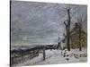 Snow in Veneux-Nadon, Around 1880-Alfred Sisley-Stretched Canvas