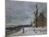 Snow in Veneux-Nadon, Around 1880-Alfred Sisley-Mounted Giclee Print