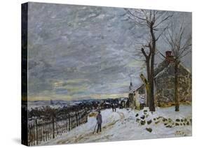 Snow in Veneux-Nadon, Around 1880-Alfred Sisley-Stretched Canvas