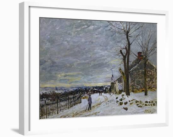 Snow in Veneux-Nadon, Around 1880-Alfred Sisley-Framed Giclee Print