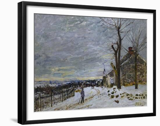 Snow in Veneux-Nadon, Around 1880-Alfred Sisley-Framed Giclee Print