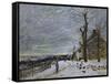 Snow in Veneux-Nadon, Around 1880-Alfred Sisley-Framed Stretched Canvas