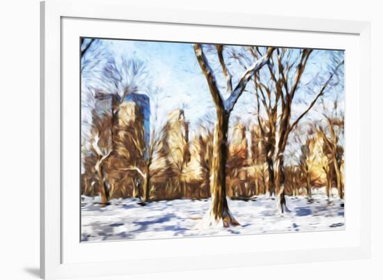 Snow Laden Trees - In the Style of Oil Painting-Philippe Hugonnard-Framed Giclee Print