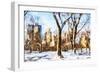 Snow Laden Trees - In the Style of Oil Painting-Philippe Hugonnard-Framed Giclee Print