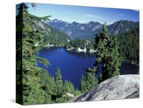 Snow Lake, Snoqualmie Pass, Alpine Lakes Wilderness, Washington, USA-Jamie & Judy Wild-Stretched Canvas
