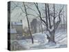 Snow Landscape in Louveciennes (Louveciennes, Chemin De Creux, Louveciennes, Neige), 1872-Canaletto-Stretched Canvas