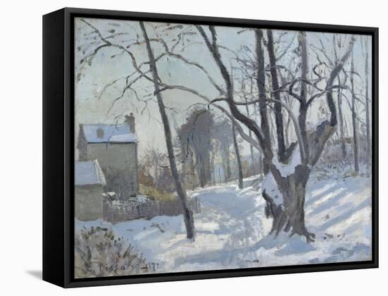 Snow Landscape in Louveciennes (Louveciennes, Chemin De Creux, Louveciennes, Neige), 1872-Canaletto-Framed Stretched Canvas