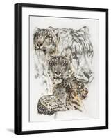 Snow Leopard and Ghost Image-Barbara Keith-Framed Giclee Print