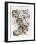 Snow Leopard and Ghost Image-Barbara Keith-Framed Giclee Print