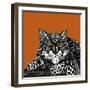 Snow Leopard Orange-Sharon Turner-Framed Art Print