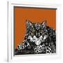 Snow Leopard Orange-Sharon Turner-Framed Art Print