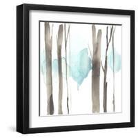 Snow Line V-null-Framed Art Print