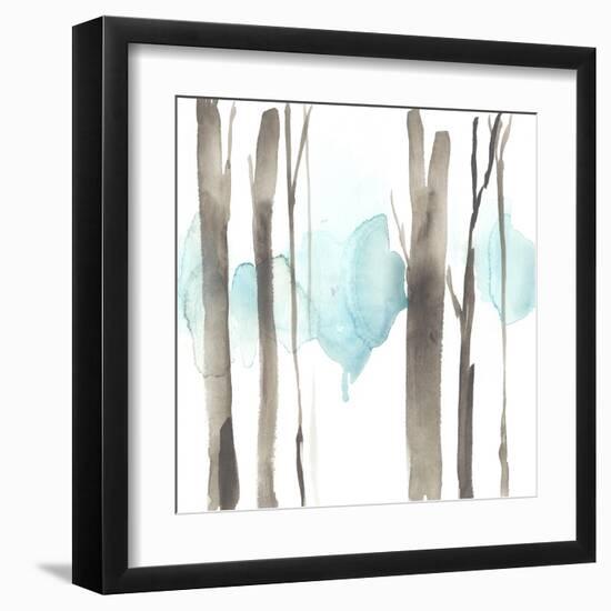 Snow Line V-null-Framed Art Print