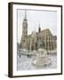 Snow on St. Stephen's Statue, Castle Hill Area, Budapest, Hungary-Christian Kober-Framed Photographic Print