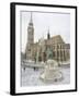 Snow on St. Stephen's Statue, Castle Hill Area, Budapest, Hungary-Christian Kober-Framed Photographic Print