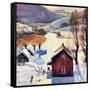 "Snow on the Farm", December 22, 1956-John Clymer-Framed Stretched Canvas