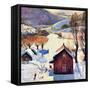 "Snow on the Farm", December 22, 1956-John Clymer-Framed Stretched Canvas