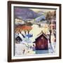 "Snow on the Farm", December 22, 1956-John Clymer-Framed Giclee Print