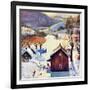 "Snow on the Farm", December 22, 1956-John Clymer-Framed Giclee Print