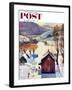 "Snow on the Farm" Saturday Evening Post Cover, December 22, 1956-John Clymer-Framed Giclee Print