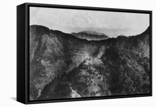 Snow on the Himalayas, Taken from Chakrata, 1917-null-Framed Stretched Canvas