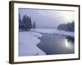 Snow on the Shores of Second Connecticut Lake, Northern Forest, New Hampshire, USA-Jerry & Marcy Monkman-Framed Photographic Print