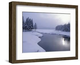 Snow on the Shores of Second Connecticut Lake, Northern Forest, New Hampshire, USA-Jerry & Marcy Monkman-Framed Photographic Print