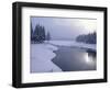 Snow on the Shores of Second Connecticut Lake, Northern Forest, New Hampshire, USA-Jerry & Marcy Monkman-Framed Photographic Print