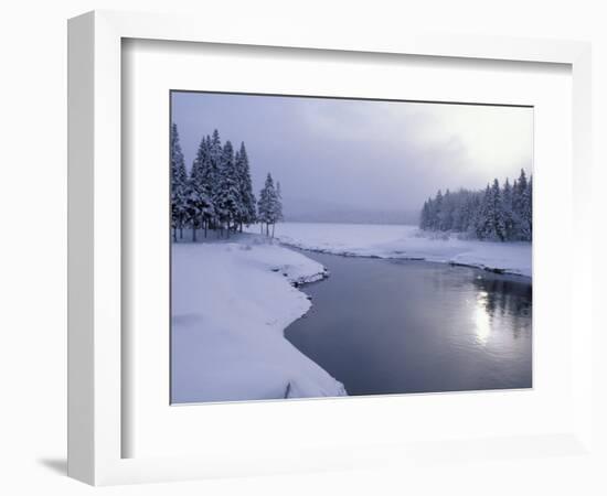 Snow on the Shores of Second Connecticut Lake, Northern Forest, New Hampshire, USA-Jerry & Marcy Monkman-Framed Photographic Print