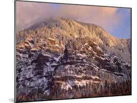 Snow on Yeon Mountain-Steve Terrill-Mounted Photographic Print