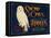 Snow Owl Apple Label - Yakima, WA-Lantern Press-Framed Stretched Canvas