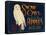 Snow Owl Apple Label - Yakima, WA-Lantern Press-Framed Stretched Canvas