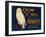 Snow Owl Apple Label - Yakima, WA-Lantern Press-Framed Art Print