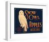 Snow Owl Brand Apples-null-Framed Premium Giclee Print